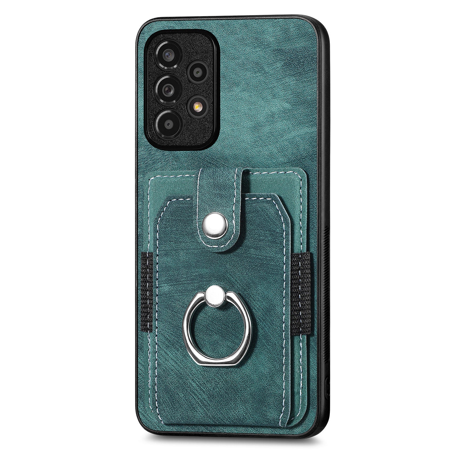 For Samsung Galaxy A33 5G PU Leather Coated PC TPU Back Case Card Slot Finger Ring Holder Kickstand Phone Cover For Samsung Galaxy A33 5G PU Leather Coated PC TPU Back Case Card Slot Finger Ring Holder Kickstand Phone Cover